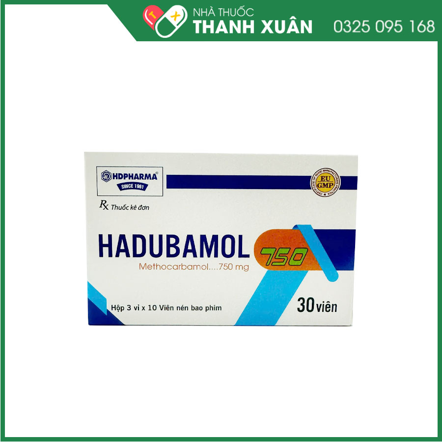 Hadubamol 750 điều trị triệu chứng giảm đau bằng cách giảm trương lực các cơ đang bị đau, đặc biệt là đau thắt lưng